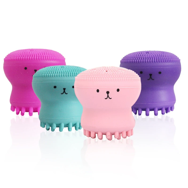 Silicone Face Cleansing Brush Pore Cleansing Face Scrub Face Scrub Wash Brush Skin Care Small Octopus Shape