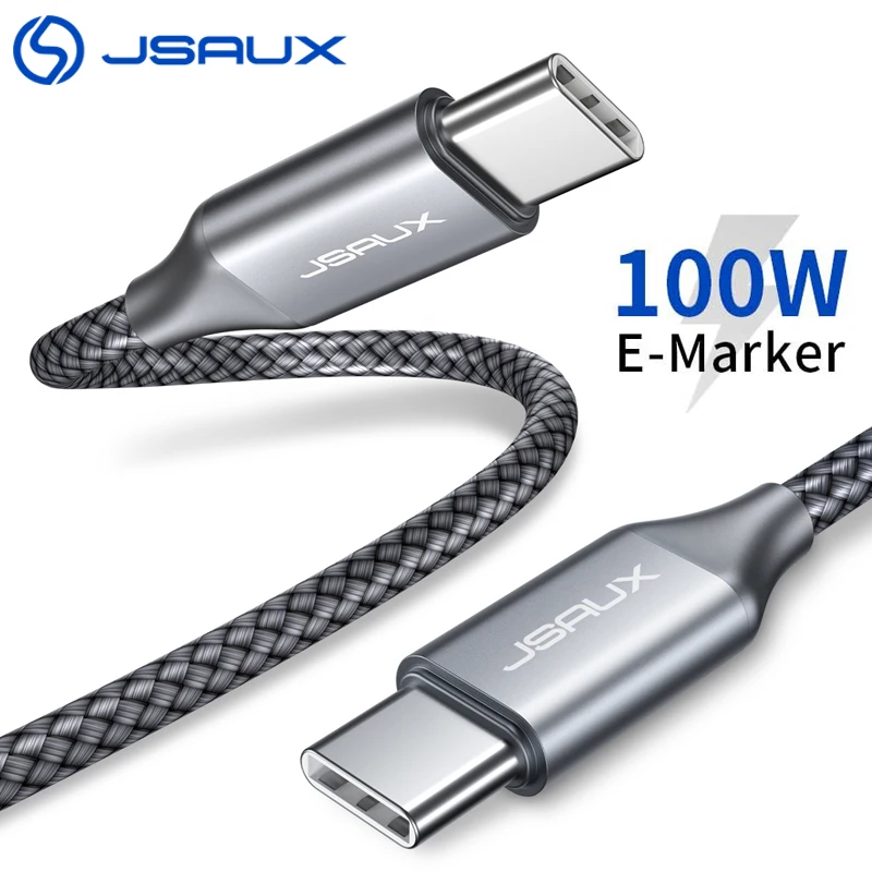 Jsaux USB C кабель Usb c к PD100W Type зарядный для MacBook Pro iPad 2020 Samsung S20 S10 быстрое зарядное