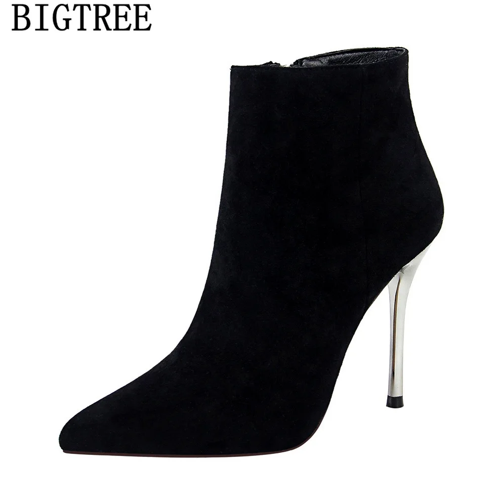 Stivaletti Di Marca Bigtree Stivali Con Tacco Alto Scarpe Da Donna Scarpe Da Donna Schuhe Stivali Schoenen Bottine Femme Chaussure Femme