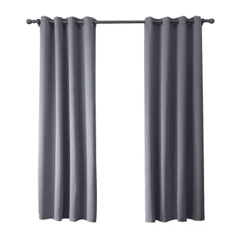 

Modern Grey Color Blackout Curtains Window Treatment for Living Room Bedroom Balcony Window Curtain Drape