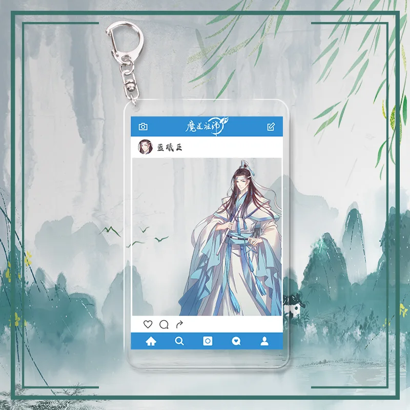 4 Мультфильм аниме брелок Lan Wangji Wu Wuxian FATE Xie Lian Hua Cheng кошмар Милый Забавный акриловый кулон модный персонализированный подарок - Цвет: 4