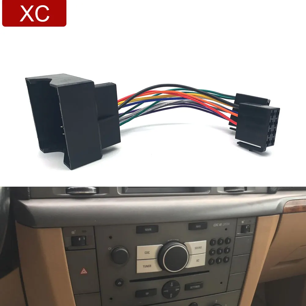Автомобильное CD-радио ISO соединитель жгут проводов адаптер кабеля для Opel Corsa Meriva