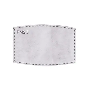 

10PCS/Lot PM2.5 Filter paper Insert Filter Anti Haze and Dustproof Square arc Activated Carbon Face Mask Filter NEW