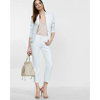 

New Pant Suits Women Sky Blue Casual Office Business Suits Formal Work Wear Suits Elegant Pant Suits Summer Spring Custom