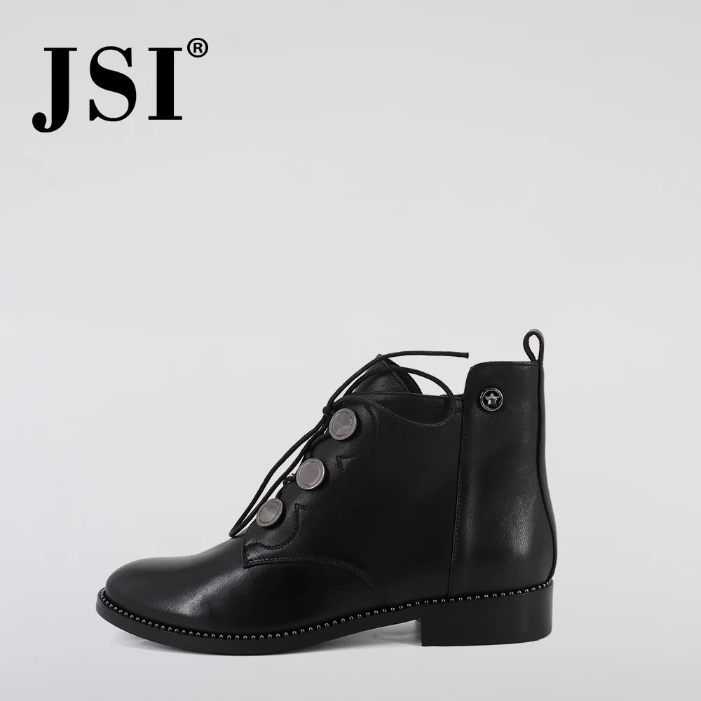JSI Fashion Boots Women Ankle Lace-Up Spring Autumn Shoes Genuine Leather Pointed Toe Square Heel Handmade Women Boots JC264
JSI Fashion Boots Women Ankle Lace-Up Spring Autumn Shoes Genuine Leather Pointed Toe Square Heel Handmade Women Boots JC264