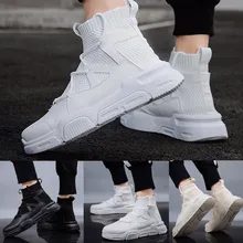 Мужская обувь модные высокие толстые замшевые носки рабочая обувь локомотив повседневные кожаные ботинки мужские ботинки с круглым носком на шнуровке