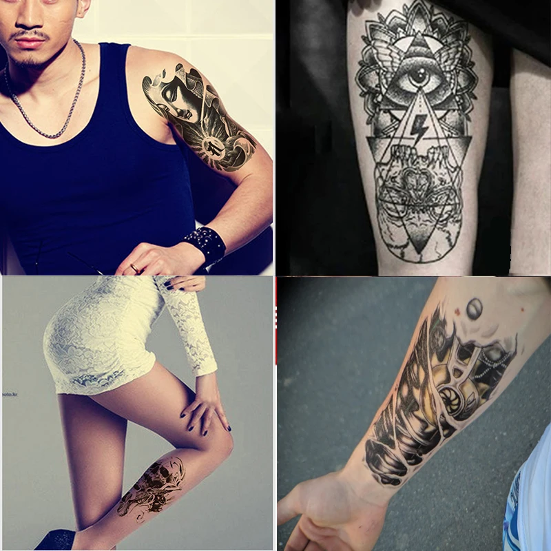 12 шт. водостойкая татуировка для тела рук и ног|tatoo large|tattoo stickerarms legs |
