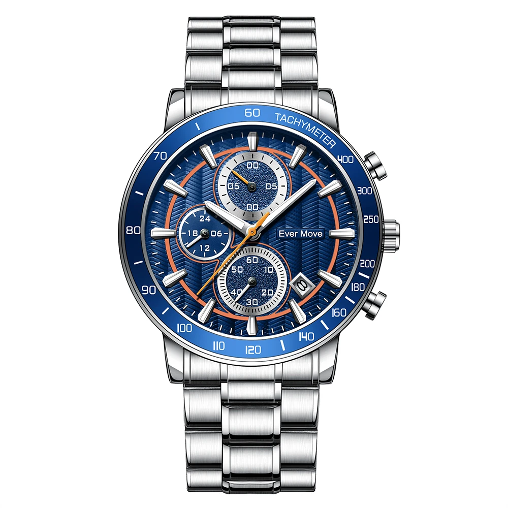 Ever Move Sells A Wave Dial With Cost-Effective Design, Fashionable Business Multifunctional Timing Sports Watch 