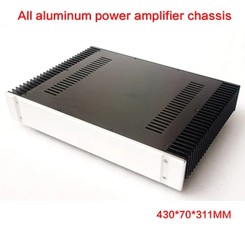 

DIY All-aluminum power amplifier chassis rear-stage case with radiator shell audio Enclosure Amplifier box 430*70*311MM