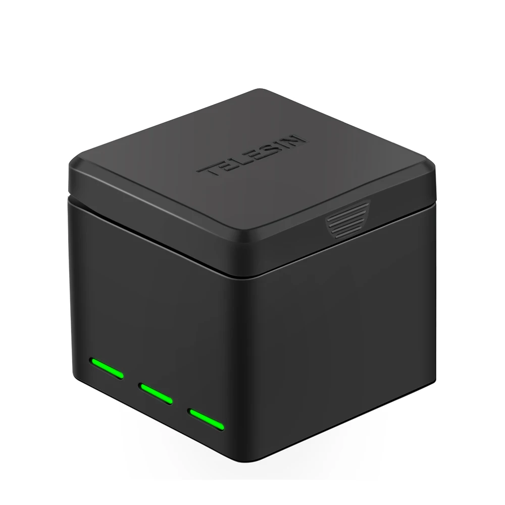 Buy TELESIN 3 Pack Battery + 3 Slots Battery Charger 2 TF Card Storage Box for DJI Osmo Action Camera Accessories