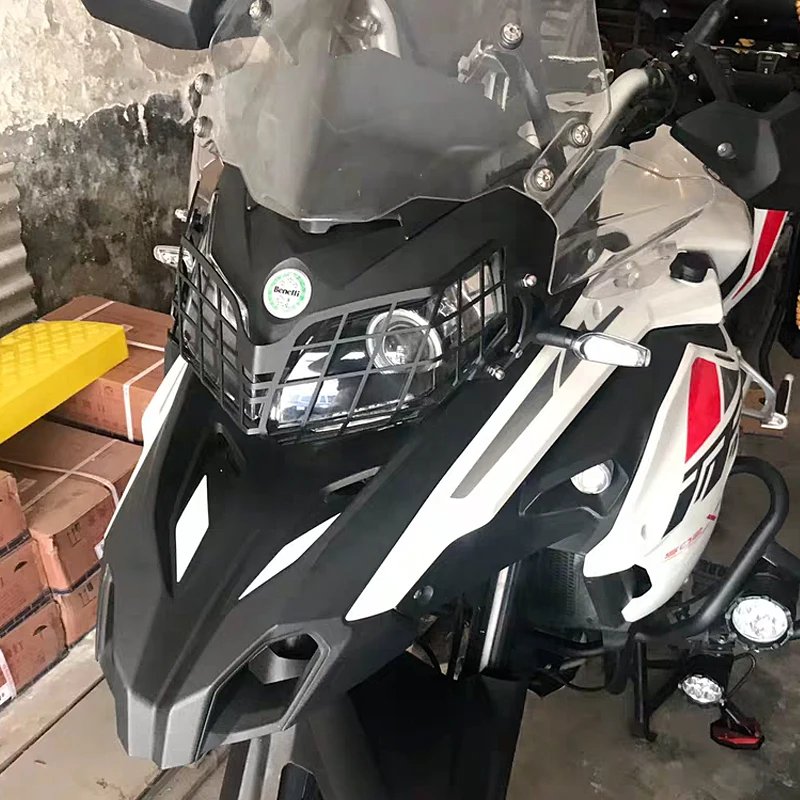 Mortorcycle Stainless Steel Wear Resistant Full Coverage Headlight Cover Guard Easy Install Protector Grille (6)