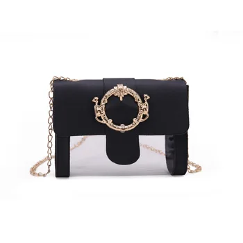 

Cool Decoration Mixed Colors Transparent Chain Gel Bag 2020 Summer New Style WOMEN'S Bag Versitile Fashion Shoulder Bag