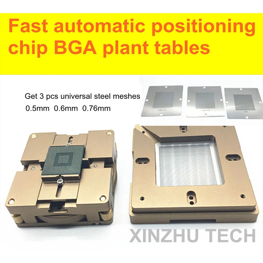 

Fast Automatic Positioning Chip BGA Plant Tables Universal Steel Plant Tin Solder Ball Rework Station BGA Reballing Stencil