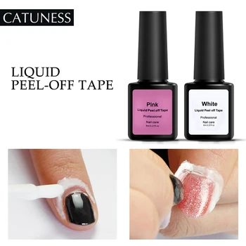 

CATUNESS Peel Off Pink White Latex Liquid Protection Finger Skin Tape Defender Cuticle Tape Easy Coat Nail Art Gel Varnish