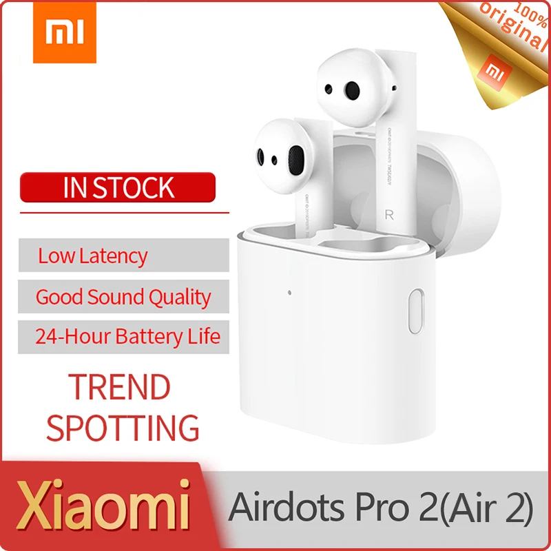 Беспроводные наушники Xiaomi Air 2 TWS Airdots Pro Mi True Wireless LHDC с сенсорным управлением