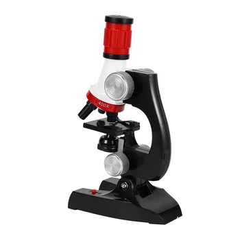 

Kids Toy Monocular 100X 400X 1200X Miniscope +12X Prepared Miniscope Slides Plant Animalia Specimen Biology Educational