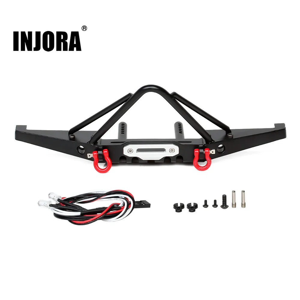 INJORA Parachoques Delantero De Aluminio Para Buggy 1/24 Losi Micro-B - Ligero, De Precisión CNC, Protección Contra Colisiones