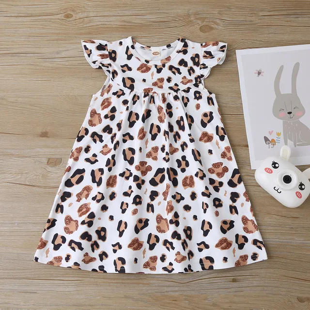 Mode tendance robes enfant en bas âge enfants bébé filles imprimé léopard  mouche manches robe de princesse robe de soirée enfants vêtements filles en  gros | AliExpress