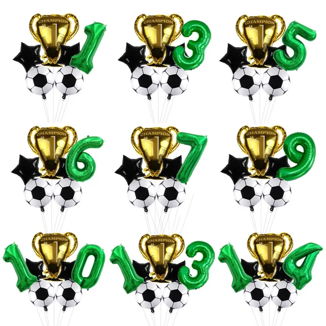 32inch Green Digit Number Globos Football Helium Balloons Trophy Balloon Children s Gifts Birthday Party Decorations Kids