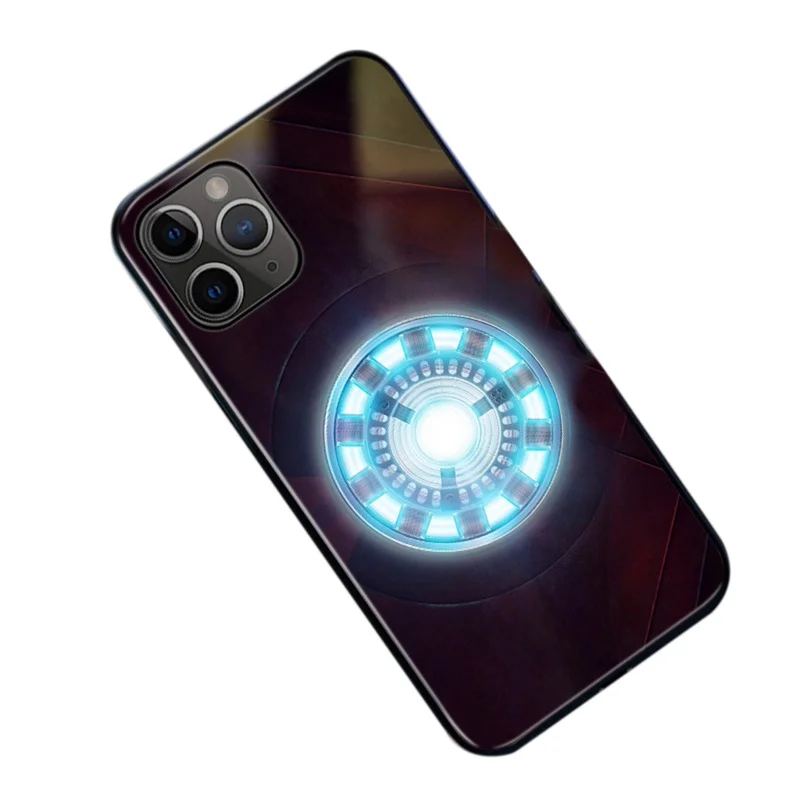 Для IPhone X XR XS Max и iPhone 11 Pro Max чехол для телефона Голосовая активация светящаяся Защитная пленка для сотового телефона задний Чехол
