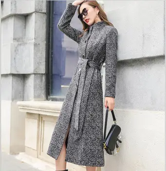 

New X-Long Large Size 3XL Wool Coat Women Jacket Coat 2020 Autumn Winter Wool Jacket Women's Jackets Outerwear