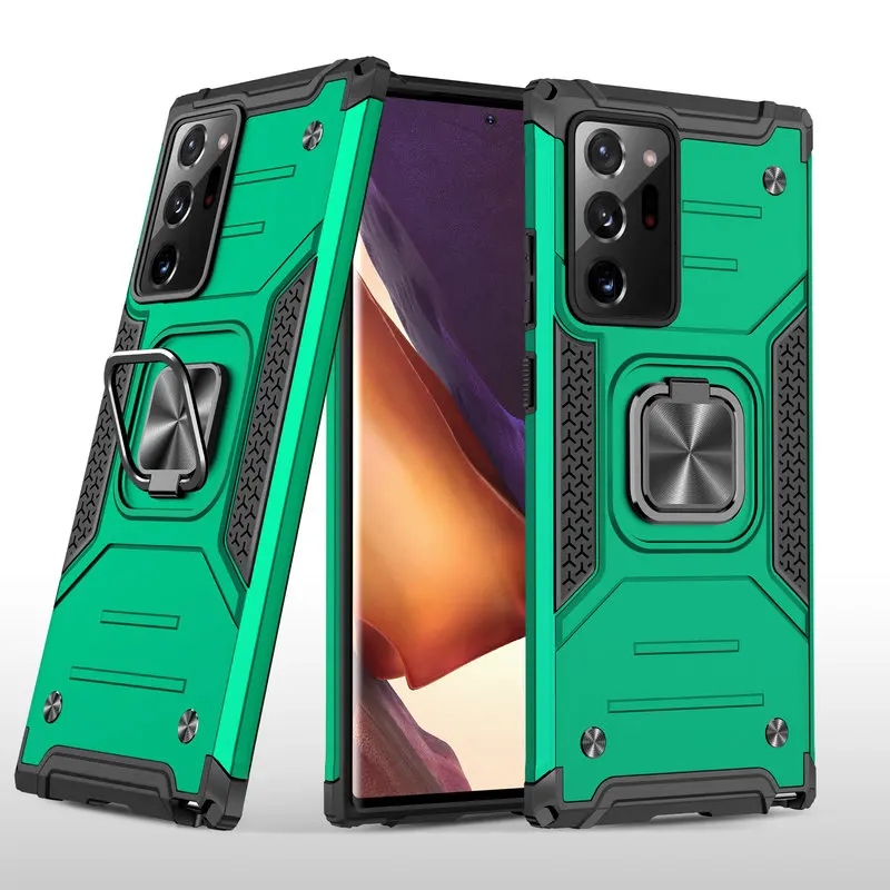 

Silicone Case For Samsung Galaxy Note 20 Ultra Luxury Shockproof Armor Case For Samsung Note 20 Ultra Magnetic Metal Ring Cover