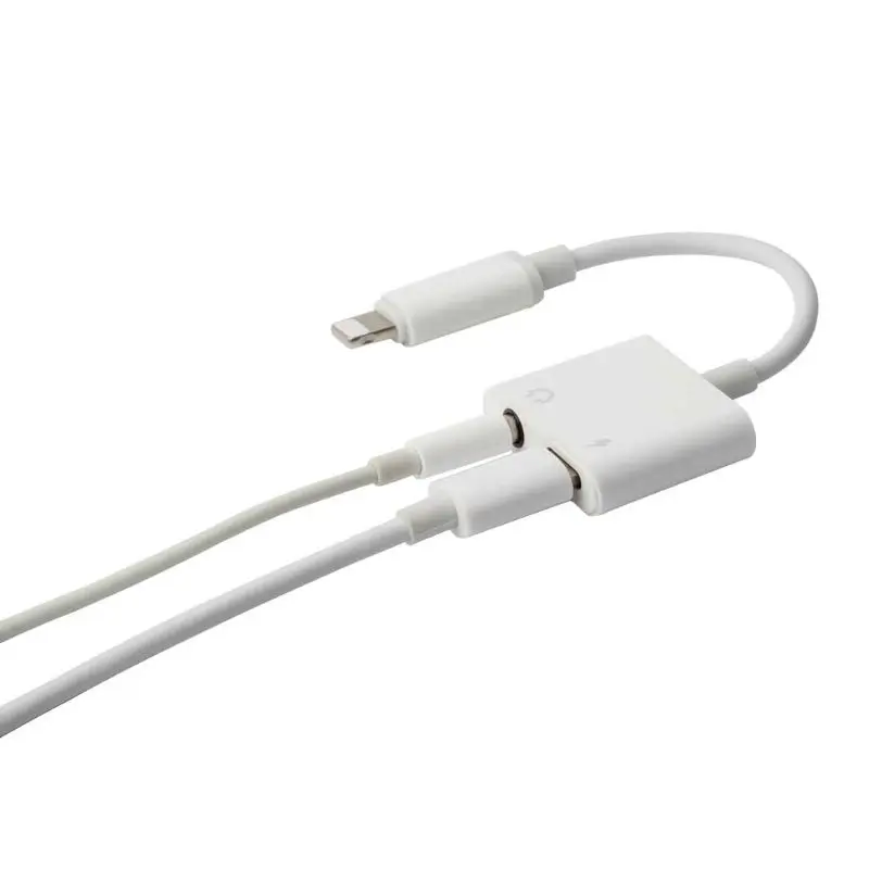 2в1 адаптер для iPhone 7 8 Plus X XS MAX аудио разветвитель заряда конвертер в 3,5 мм разъем для наушников адаптер