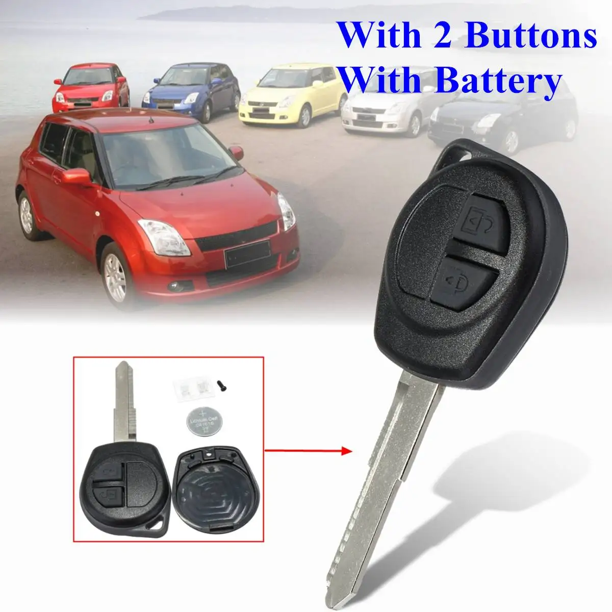 Чехол для автомобильного ключа дистанционного управления с 2 кнопками Cr1616