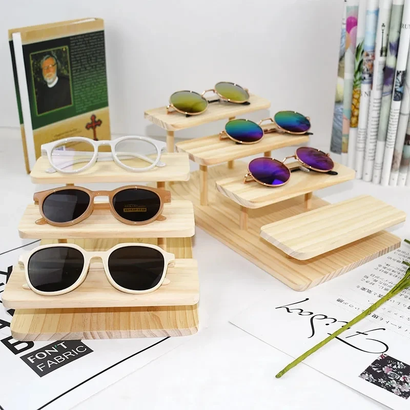 Solid Wood Sunglasses Storage Tray Display Stand Myopia Spectacle Frame Spectacle Storage Glasses Store Home Decoration