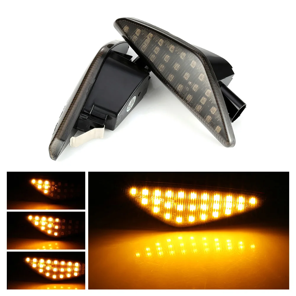 

2 Pieces Led Dynamic Side Marker Turn Signal Light Sequential Blinker Fender Light for BMW X5 E70 X6 E71 E72 X3 F25 Amber