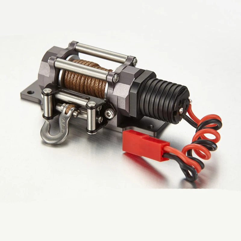 

1PC Simulated Electric Winch DC6V-7.4V CNC Winch Aluminum Lifting Winches for 1/10 4WD SCX10 90027 90035 RC Cars Parts