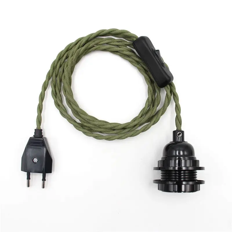 textile cord with e27 bulb holder