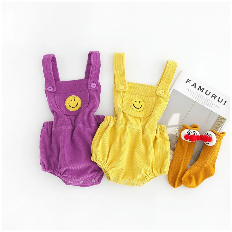 Newborn Baby Girl Corduroy Romper Clothes Baby Clothes Autumn Cotton