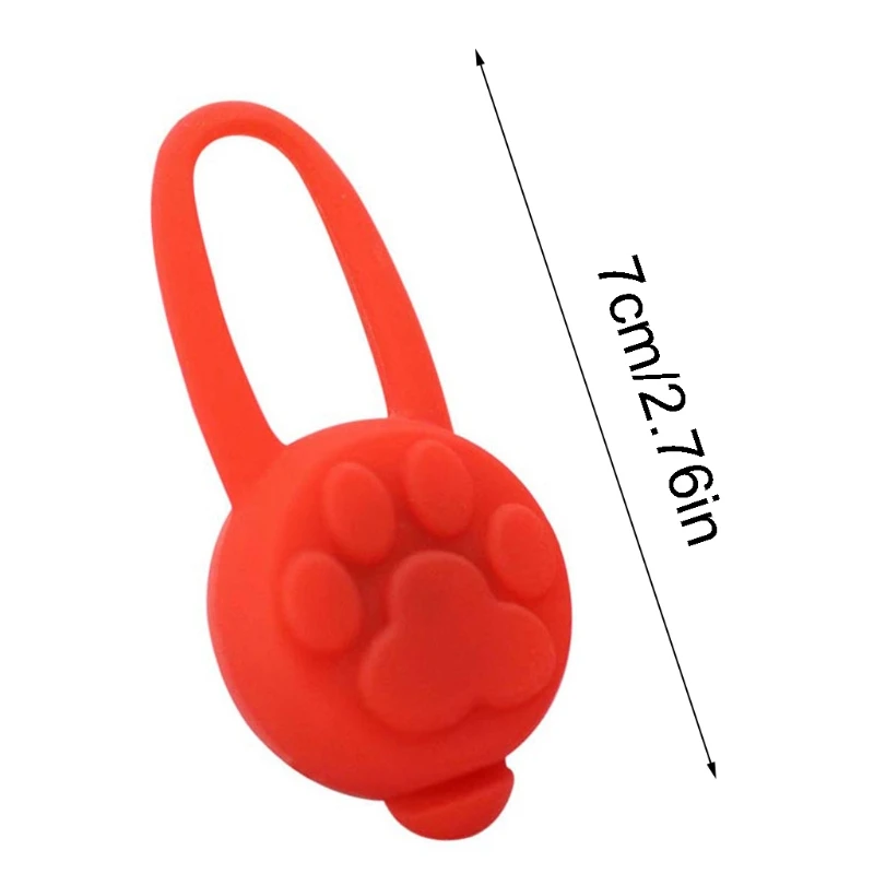 Dog Collar Pet Collar Anti-Lost LED Light Dog Collar Luminous Pendant Silicone Spotlight Flashing