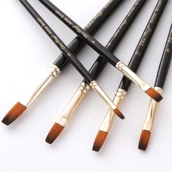 

12pcs Painting Brushes Practical Professional Flat Artist Paint Brushes