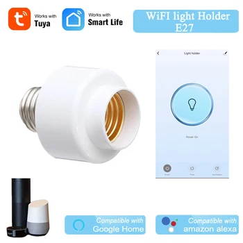

Tuya Smart Slampher WiFi Remote Wifi LED Light Bulb Holder Real Timer for Smart Home Compatible with Alexa echo Google home