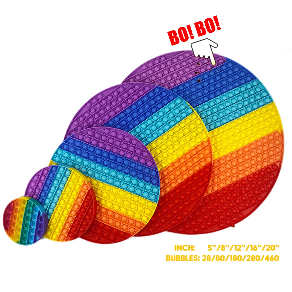 stress ball brain Big Size 2/3/40CM Rainbow Square Push Bubble Fidget Toys Children Adult Stress Relief Toy Antistress Squeeze Gift 20CM 30CM XXL pea popper fidget toy