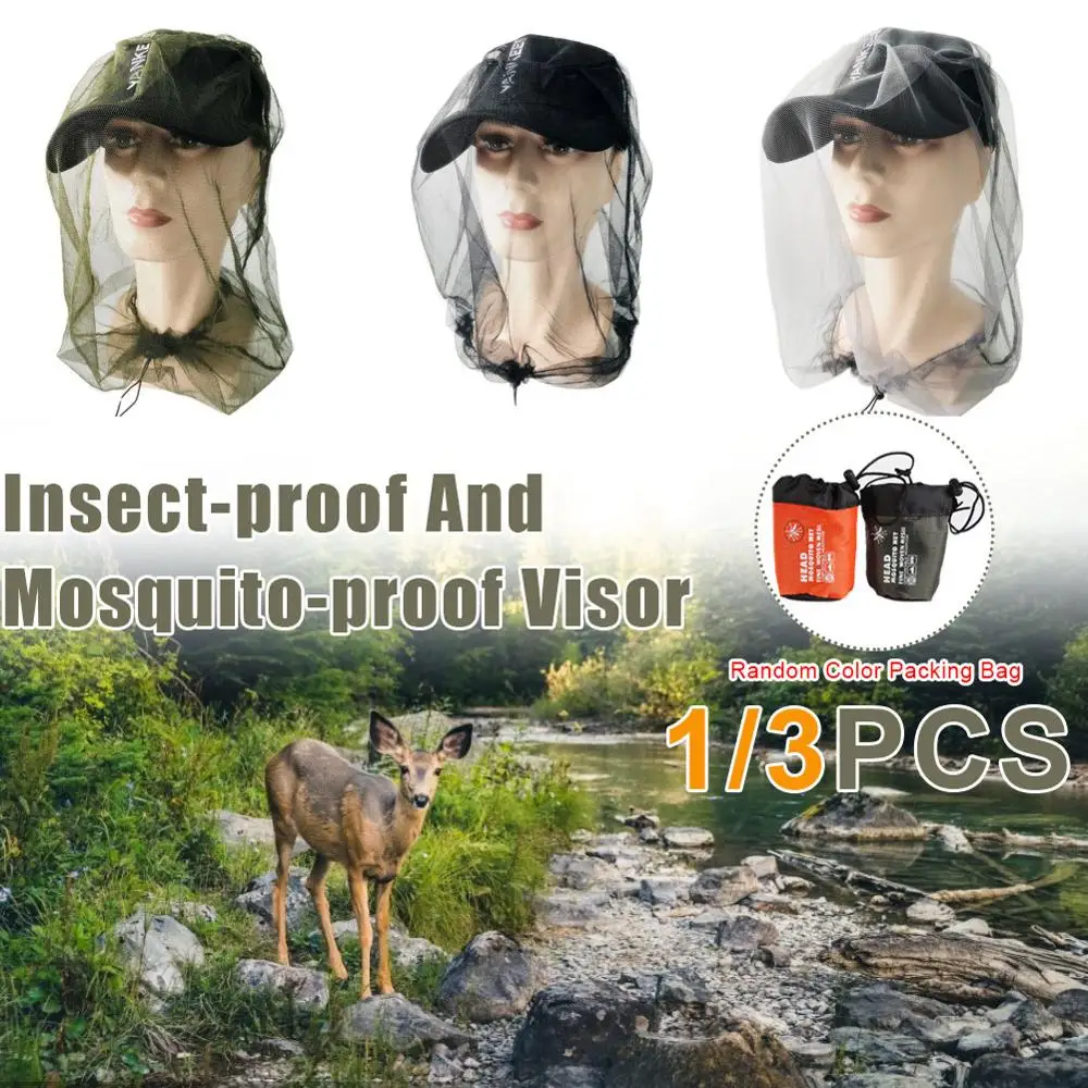 

Outdoor Survival Anti Mosquito Bug Bee Insect Mesh Hat Head Face Protect Net Cover Travel Camping Protector Camping Equipment