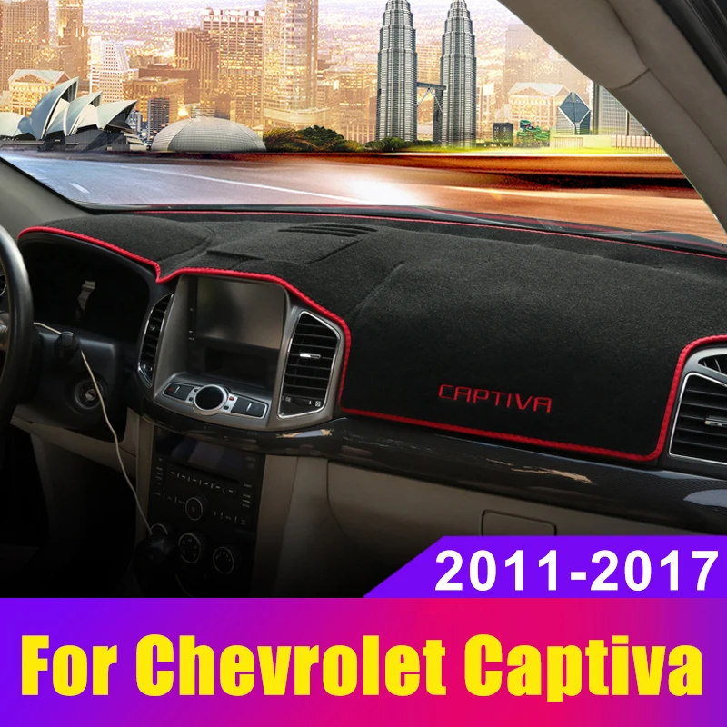  Car Dashboard Avoid Light Pad Instrument Platform Desk Cover Mat Carpets Trim LHD For Chevrolet Cap
