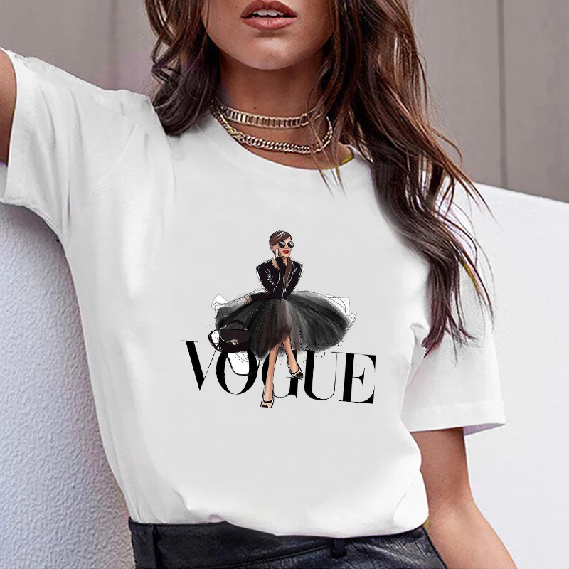 Женская футболка с графикой, лето, принцесса, Vogue, Harajuku, женская футболка, забавные корейские топы, Kawaii, уличная одежда, Camiseta Mujer, футболка