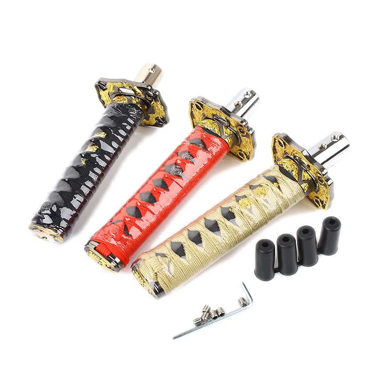Gear Shifter Universal 100mm 150mm JDM Katana Samurai Sword Shift Knob With Adapters