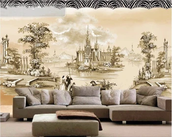 

beibehang behang Customized Beautiful Retro Scenery TV Background Wall Photo Wall Mural Wallpaper Living Room Room 3D Wallpaper