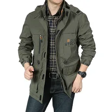 NEW 2020 Design Mens Green  Military Jackets Spring Autumn Cargo Outdoor Sport Casual Army Clothes Brand Windproof Waterproof