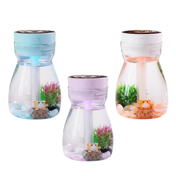 

USB Humidifier with Colorful Light Bottle Humidifier Miniature Landscape Humidifier Air Freshener Mist Maker for Home Office