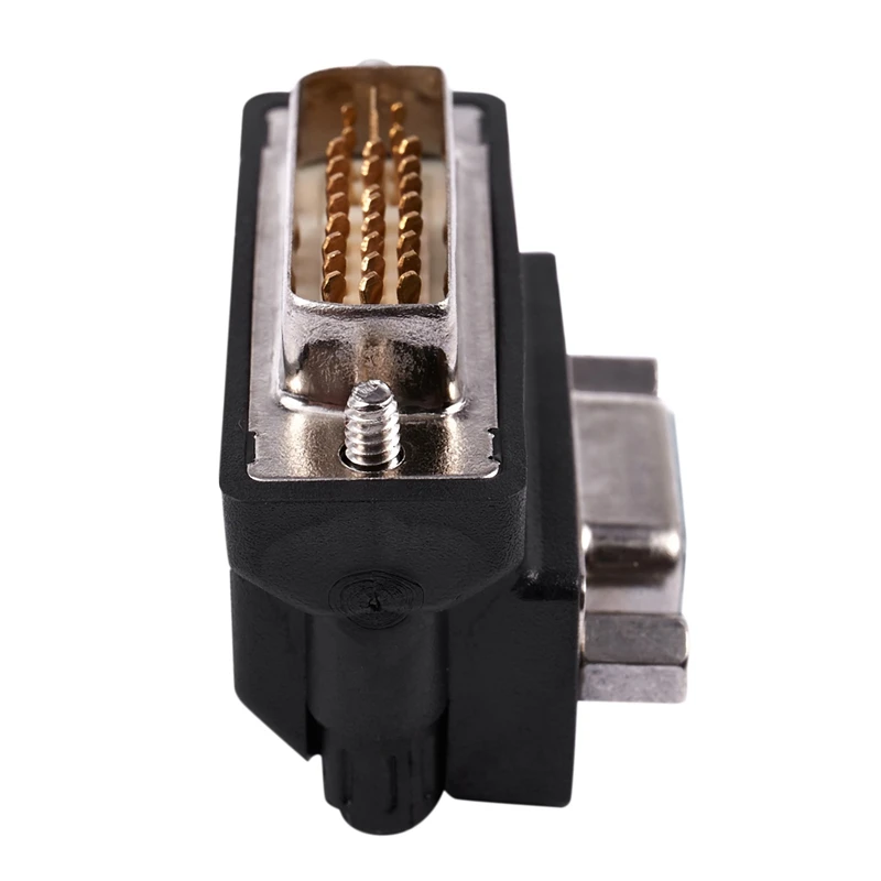 DVI-I 24+ 5 Pin Мужской VGA 15 Pin Женский 90 градусов конвертер адаптер Черный