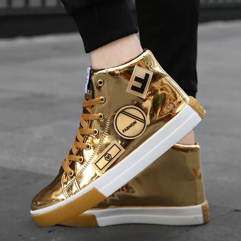 gold high tops