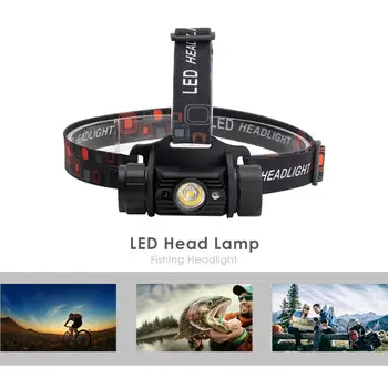 

Portable XTE LED Headlight 5W USB Rechargeable Wave Sensor Flashlight for for Outdoor Fishing Running Hiking Dropshipping