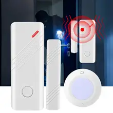 Sirena Alarma Sirene Alarme Беспроводная система охранной сигнализации 1 звуковой светильник сирена 2 двери окна магнитный датчик(JD11+ 06A+ 03B) горячая Распродажа