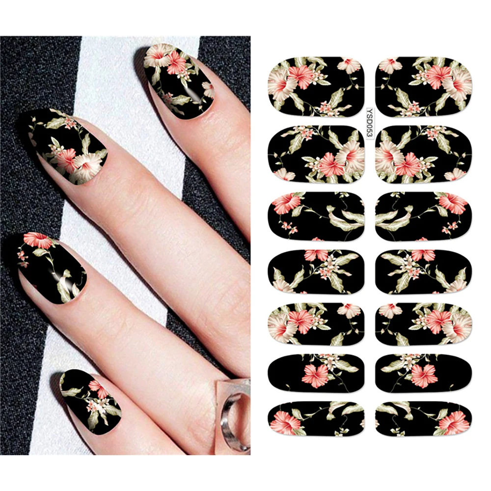 Nail Stickers For Nails Sliders 3D Color Water Transfer Nail Sticker Creativity Decoration Art Necklace Pattern Dreamcatcher