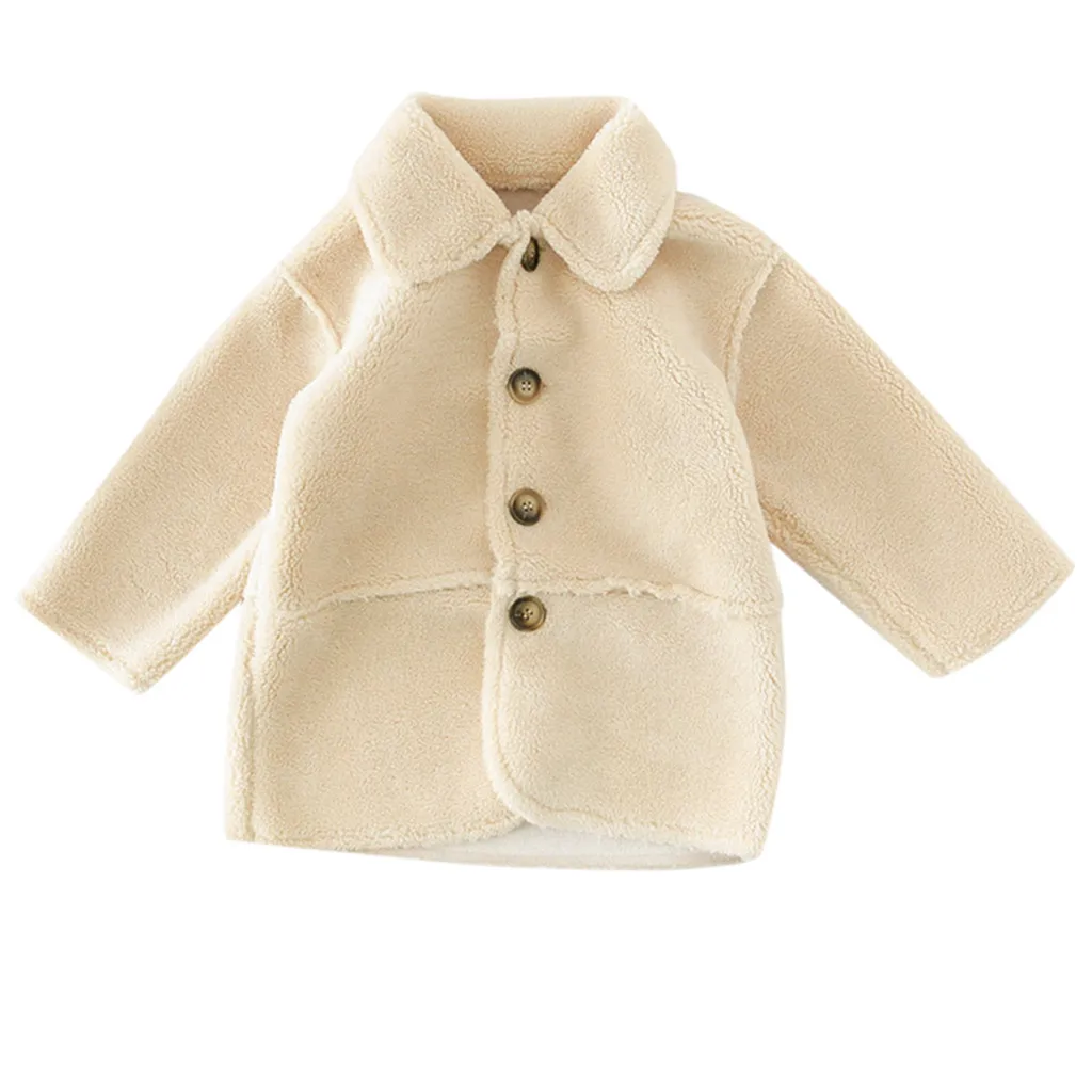 SAGACE/зимние детские пальто; повседневные свободные однотонные двубортные кашемировые куртки из овечьей шерсти; зимние теплые куртки для девочек